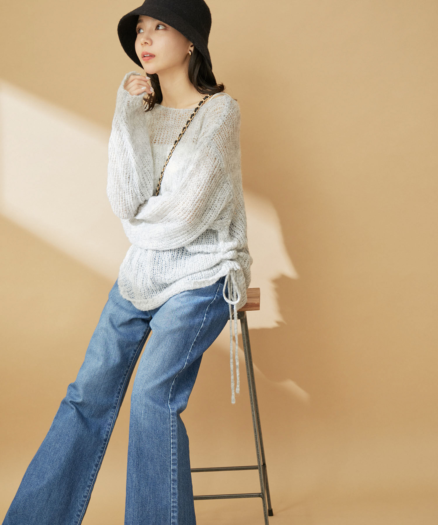 VIS「モヘアタッチシアーニット」|ニット・セーター|