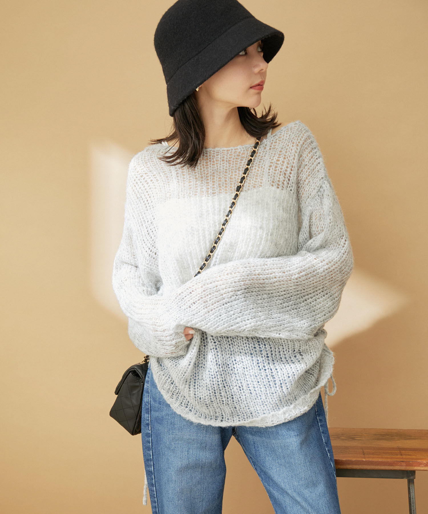 VIS「モヘアタッチシアーニット」|ニット・セーター|