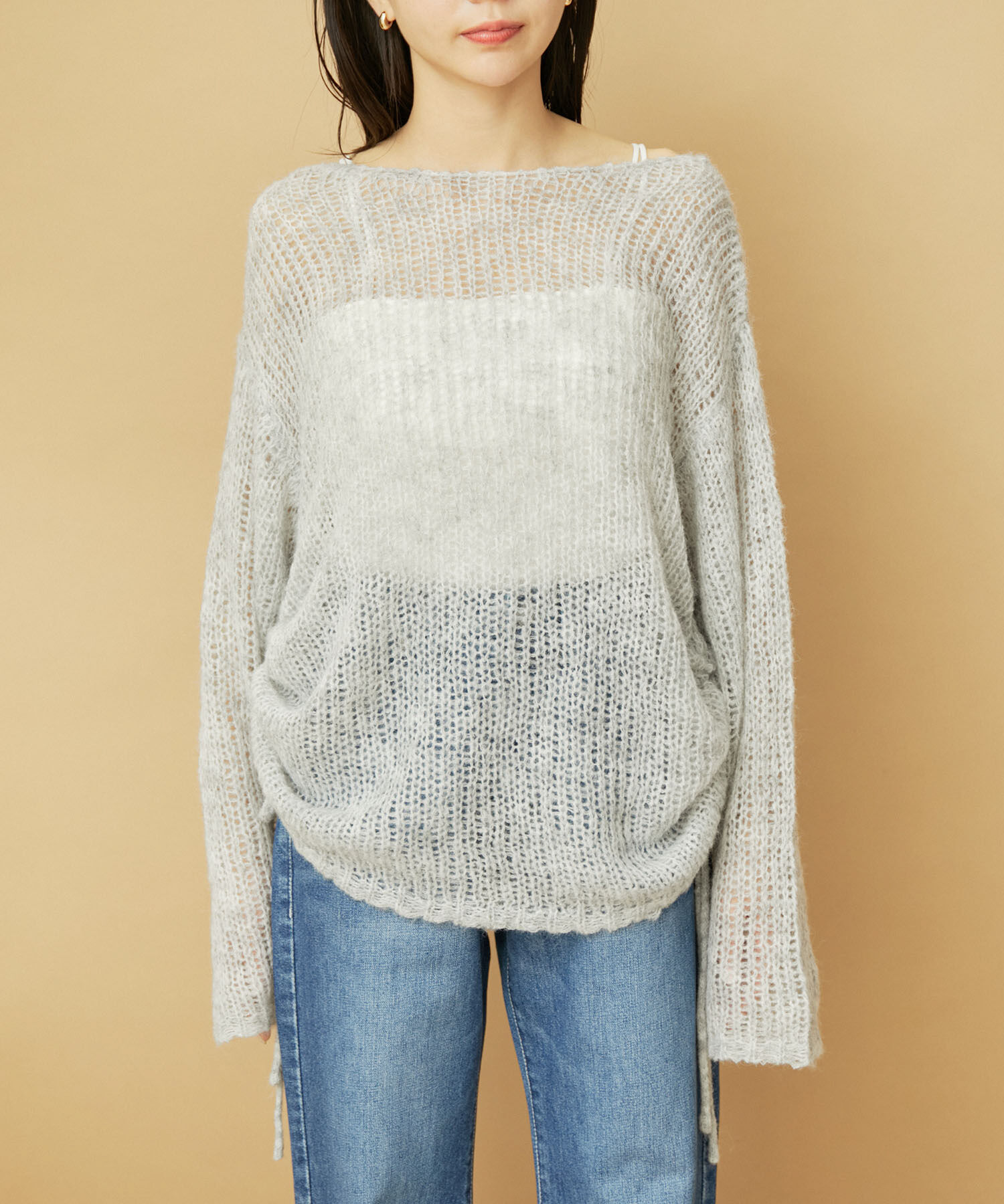 VIS「モヘアタッチシアーニット」|ニット・セーター|