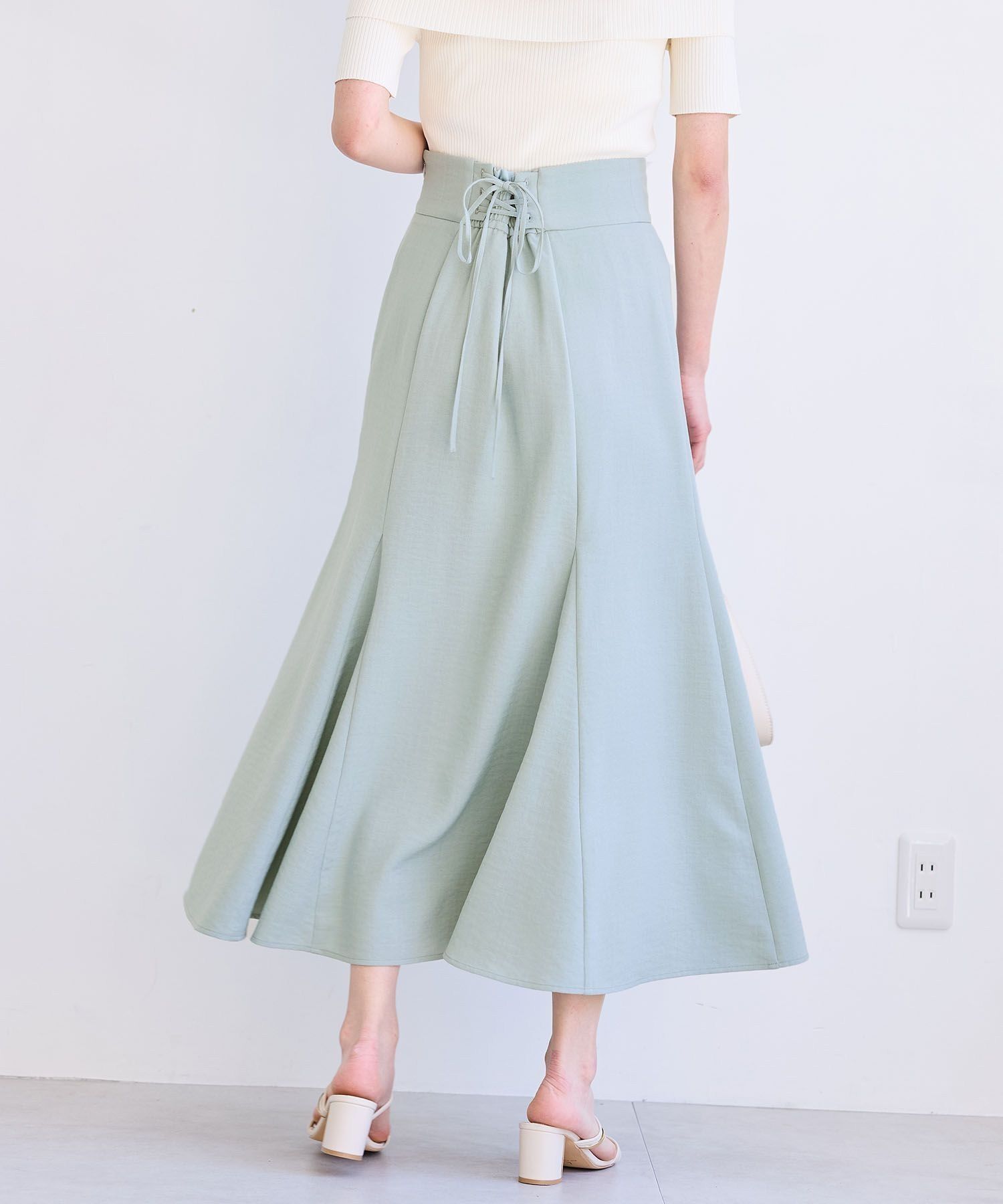 VIS「【美easy】リネンライクマーメイドスカート【洗える】【セットアップ対応】」|スカート|