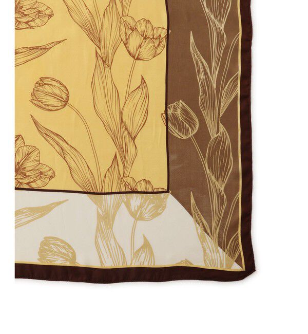 VIS「チューリップ柄スカーフ90&times;90cm」|バンダナ・スカーフ|