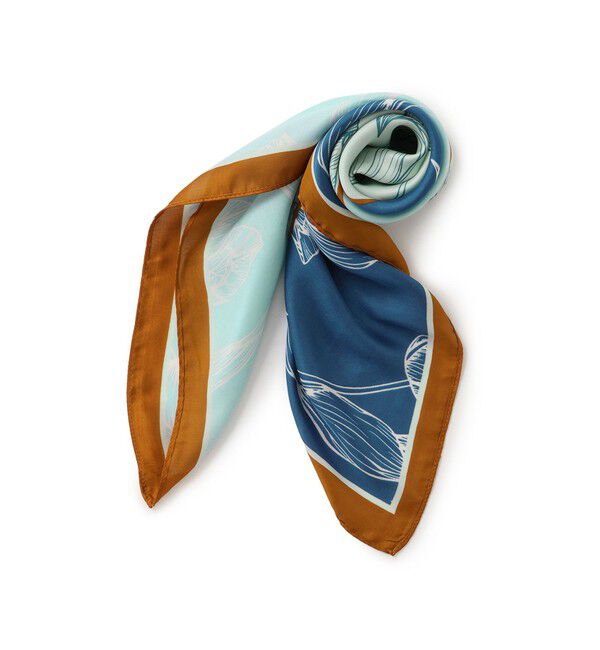 VIS「チューリップ柄スカーフ90&times;90cm」|バンダナ・スカーフ|