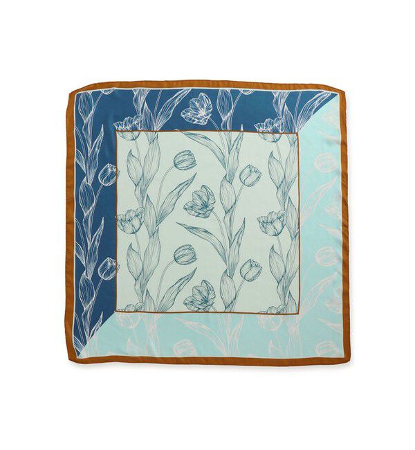 VIS「チューリップ柄スカーフ90&times;90cm」|バンダナ・スカーフ|