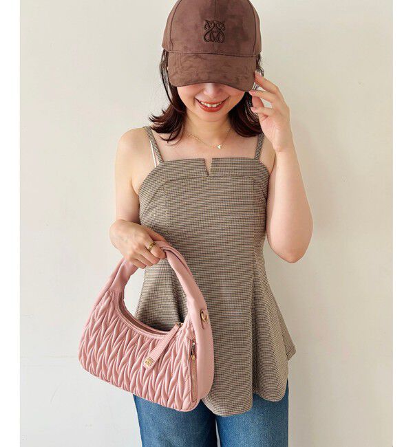 VIS「【美easy】ウーリッシュチュニック丈ビスチェ【セットアップ対応/洗える】」|キャミソール|