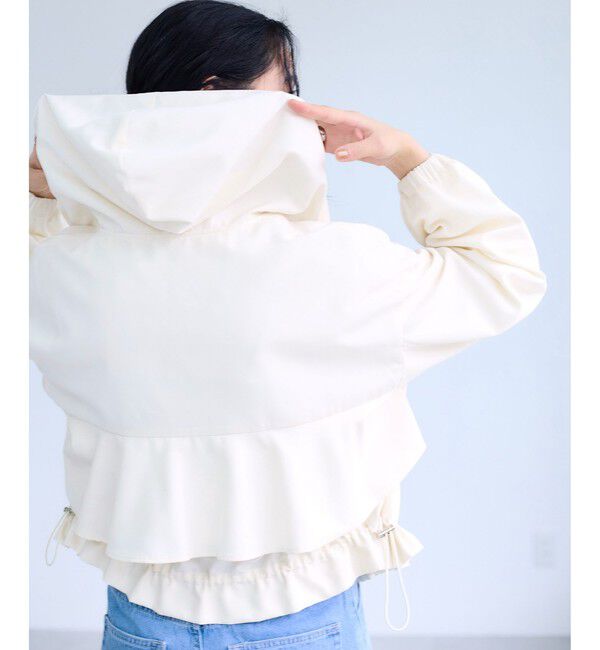 VIS「【WEB限定】バックフリルライトフードブルゾン」|ブルゾン・スタジャン|