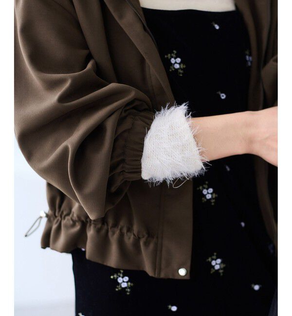 VIS「【WEB限定】バックフリルライトフードブルゾン」|ブルゾン・スタジャン|