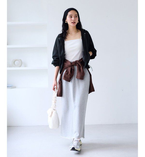 VIS「【WEB限定】バックフリルライトフードブルゾン」|ブルゾン・スタジャン|