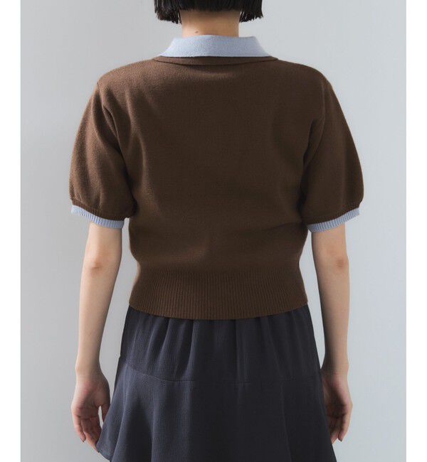 VIS「ダブルカラーポロトップス」|ポロシャツ|