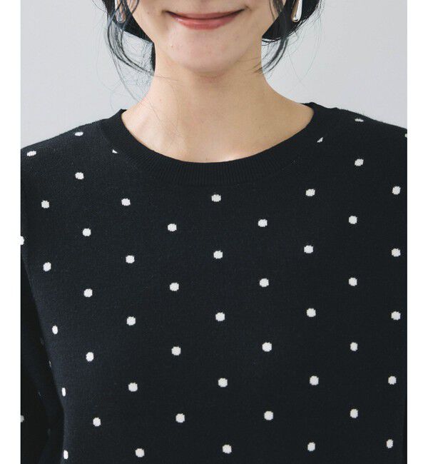 VIS「ドットジャガードニット」|ニット・セーター|