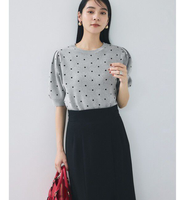 VIS「ドットジャガードニット」|ニット・セーター|