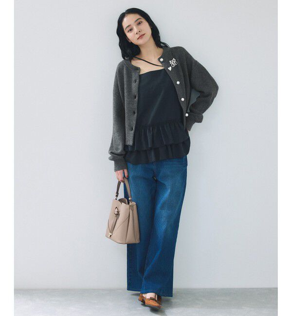 VIS「ハートアソートパール釦ラメミックスカーディガン/イージーケア・一部WEB限定カラー」|カーディガン|