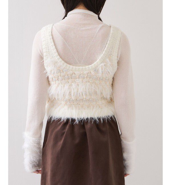 VIS「フェザーツイードニットビスチェ/2WAY」|ベスト・ジレ|