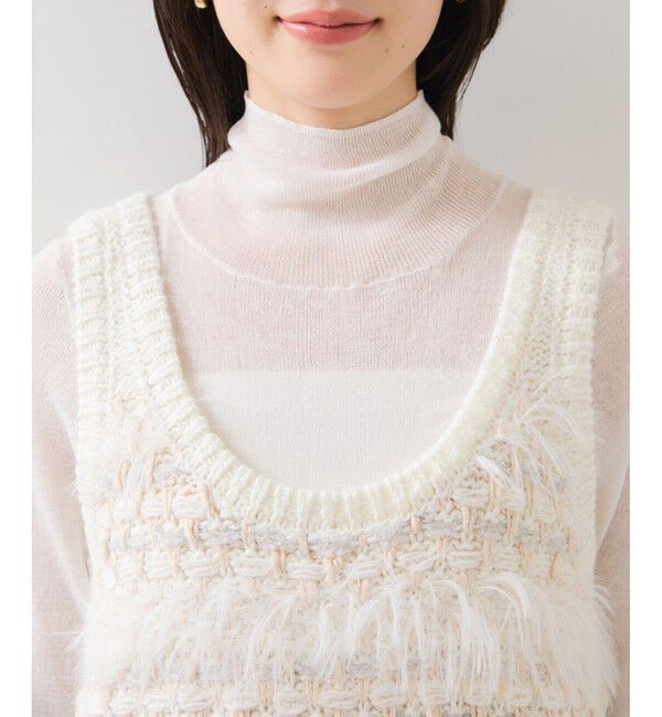 VIS「フェザーツイードニットビスチェ/2WAY」|ベスト・ジレ|