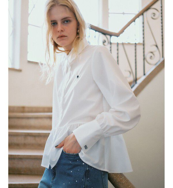 VIS「【POLO BCS】VIS別注ペプラムデザインシャツ」|シャツ・ブラウス|オフホワイト(15)