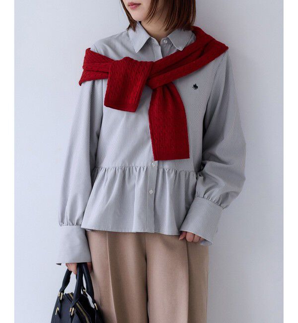 VIS「【POLO BCS】VIS別注ペプラムデザインシャツ」|シャツ・ブラウス|