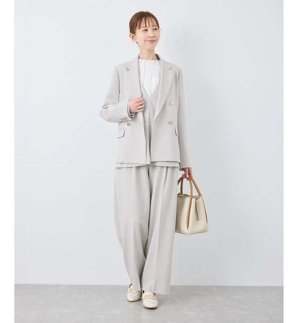 Rope&rsquo;Picnic「クリアツイルワイドパンツ/セレモニー・セットアップ対応」|チノ|