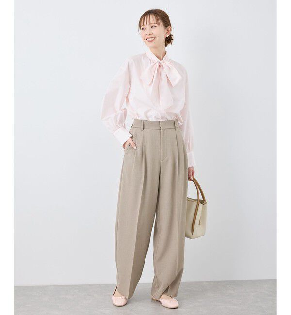 Rope&rsquo;Picnic「クリアツイルワイドパンツ/セレモニー・セットアップ対応」|チノ|