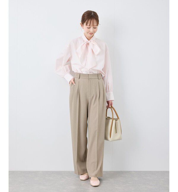 Rope&rsquo;Picnic「クリアツイルワイドパンツ/セレモニー・セットアップ対応」|チノ|