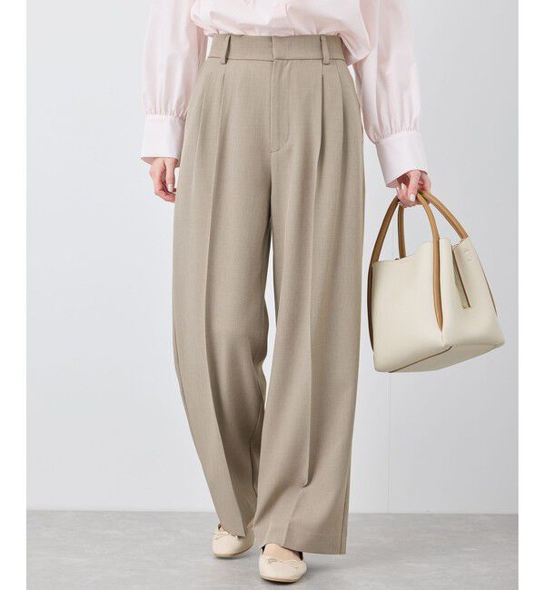 Rope&rsquo;Picnic「クリアツイルワイドパンツ/セレモニー・セットアップ対応」|チノ|