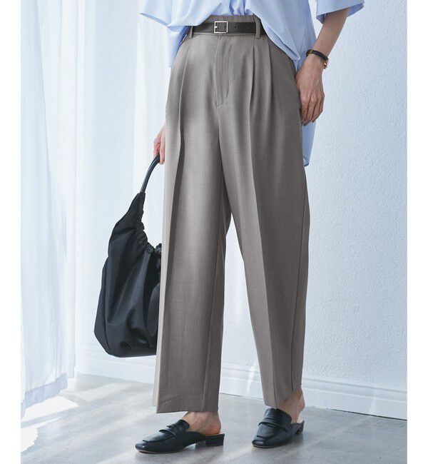 Rope&rsquo;Picnic「クリアツイルワイドパンツ/セレモニー・セットアップ対応」|チノ|