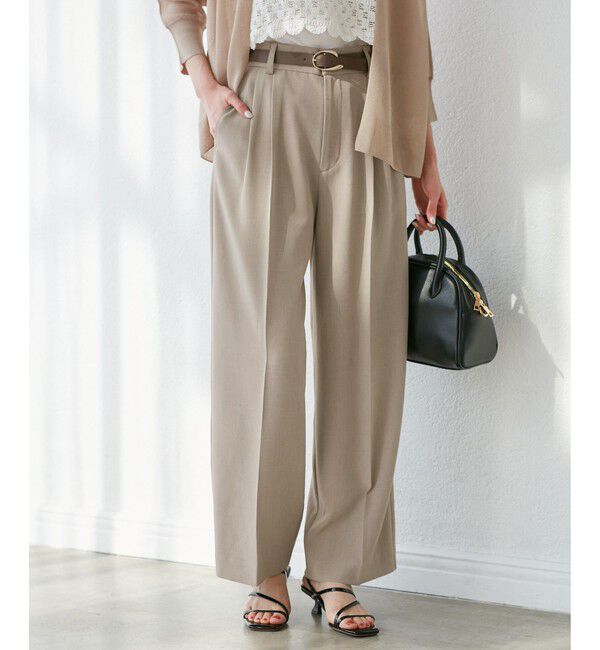 Rope&rsquo;Picnic「クリアツイルワイドパンツ/セレモニー・セットアップ対応」|チノ|