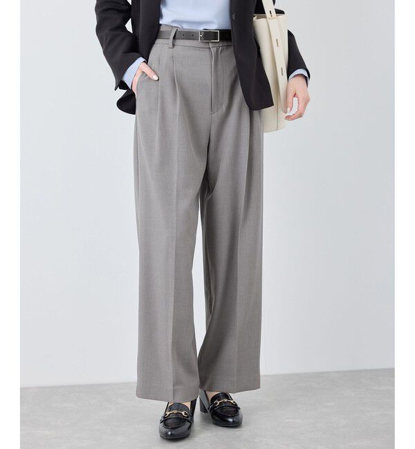 Rope&rsquo;Picnic「クリアツイルワイドパンツ/セレモニー・セットアップ対応」|チノ|