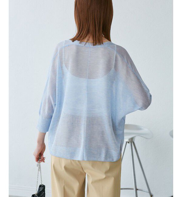 Rope&rsquo;Picnic「【新色追加】LEVITAシアーニットリラックスカーディガン」|カーディガン|