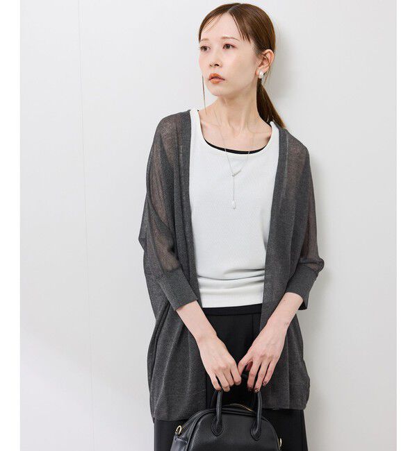 Rope&rsquo;Picnic「【新色追加】LEVITAシアーニットリラックスカーディガン」|カーディガン|