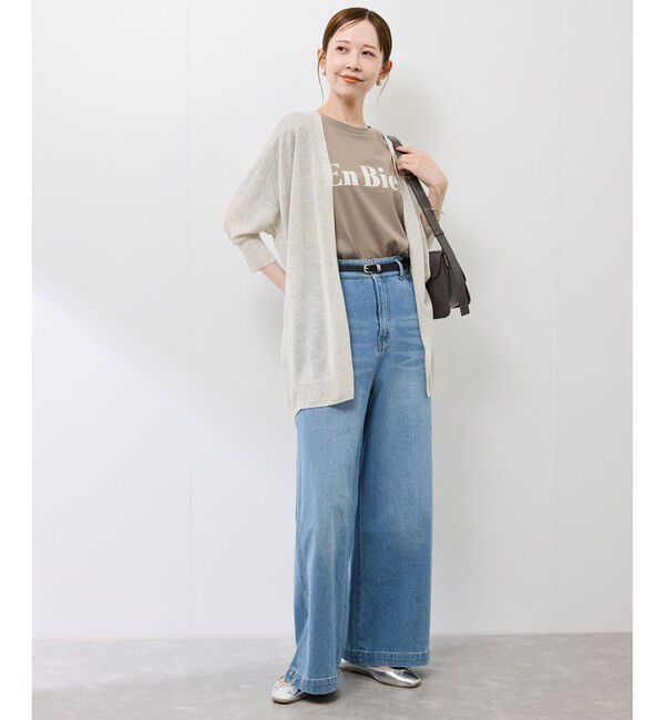 Rope&rsquo;Picnic「【新色追加】LEVITAシアーニットリラックスカーディガン」|カーディガン|