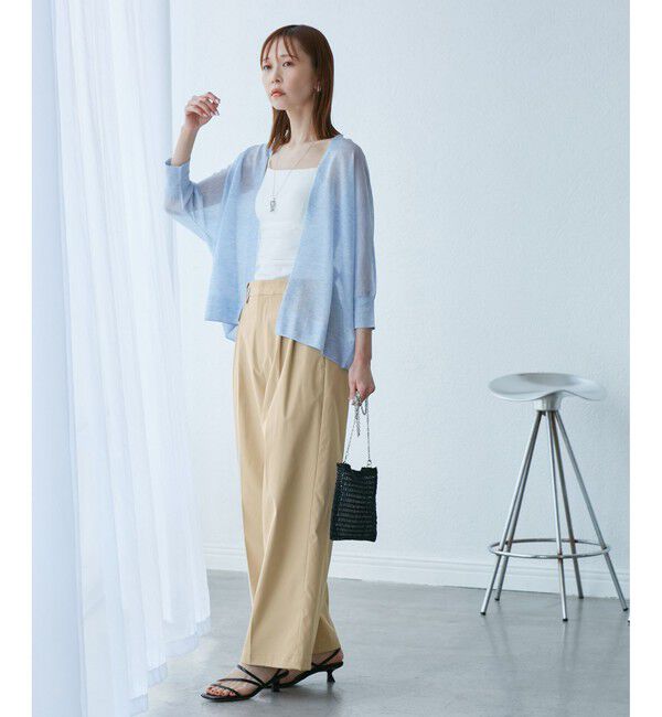 Rope&rsquo;Picnic「【新色追加】LEVITAシアーニットリラックスカーディガン」|カーディガン|