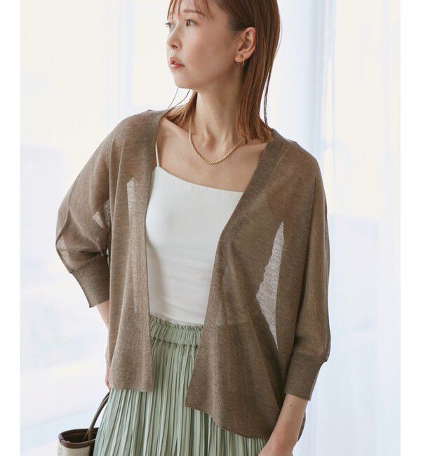 Rope&rsquo;Picnic「【新色追加】LEVITAシアーニットリラックスカーディガン」|カーディガン|