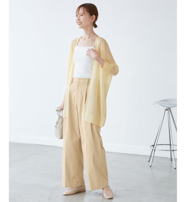 Rope&rsquo;Picnic「【新色追加】LEVITAシアーニットリラックスカーディガン」|カーディガン|