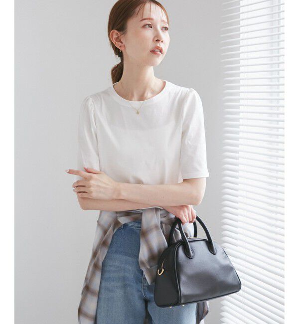 Rope&rsquo;Picnic「【UVカット・接触冷感】70シルケットパフスリーブトップス」|Tシャツ・カットソー|