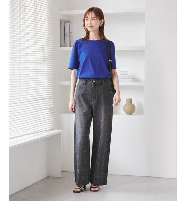 Rope&rsquo;Picnic「【UVカット・接触冷感】70シルケットパフスリーブトップス」|Tシャツ・カットソー|