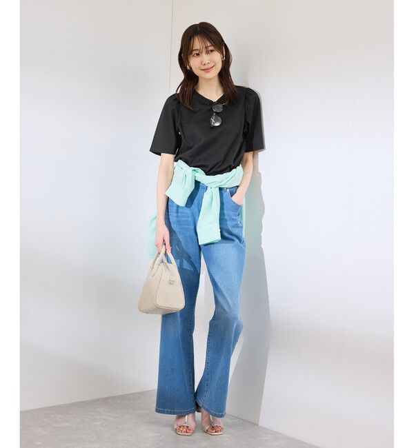 Rope&rsquo;Picnic「【UVカット・接触冷感】70シルケットパフスリーブトップス」|Tシャツ・カットソー|