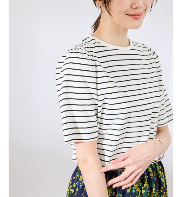 Rope&rsquo;Picnic「【UVカット・接触冷感】70シルケットパフスリーブトップス」|Tシャツ・カットソー|