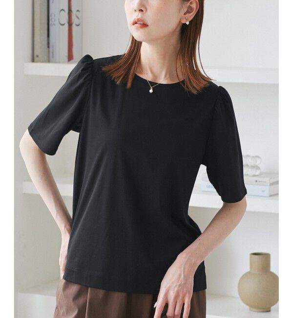 Rope&rsquo;Picnic「【UVカット・接触冷感】70シルケットパフスリーブトップス」|Tシャツ・カットソー|