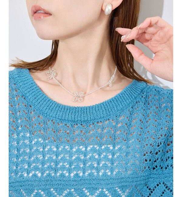 ROPE PICNIC PASSAGE「フラワーショートネックレス」|ネックレス|