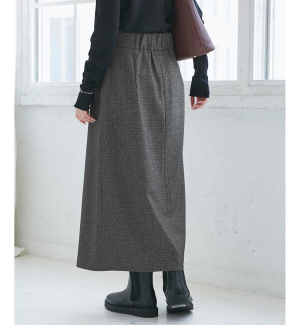 Rope&rsquo;Picnic「レディハンサムシリーズ ウールライクタックキルトスカート/セットアップ対応」|スカート|