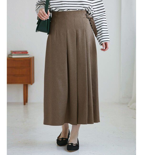 Rope&rsquo;Picnic「レディハンサムシリーズ ウールライクタックキルトスカート/セットアップ対応」|スカート|