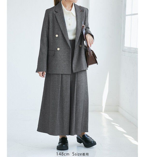 Rope&rsquo;Picnic「レディハンサムシリーズ ウールライクタックキルトスカート/セットアップ対応」|スカート|