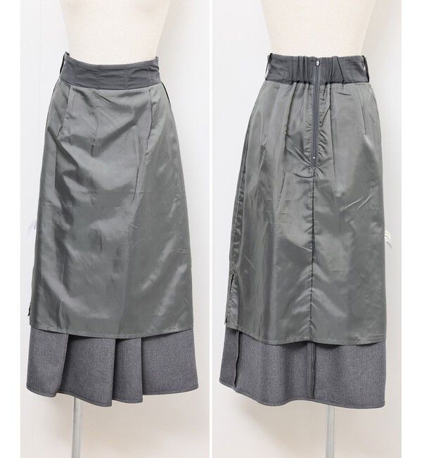 Rope&rsquo;Picnic「レディハンサムシリーズ ウールライクタックキルトスカート/セットアップ対応」|スカート|