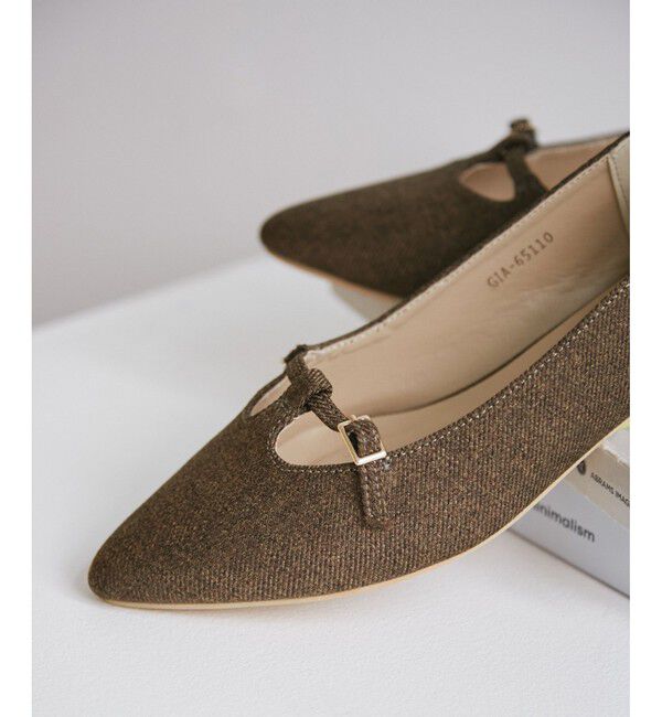 ROPE PICNIC PASSAGE「Tストラップフラットパンプス」|パンプス|