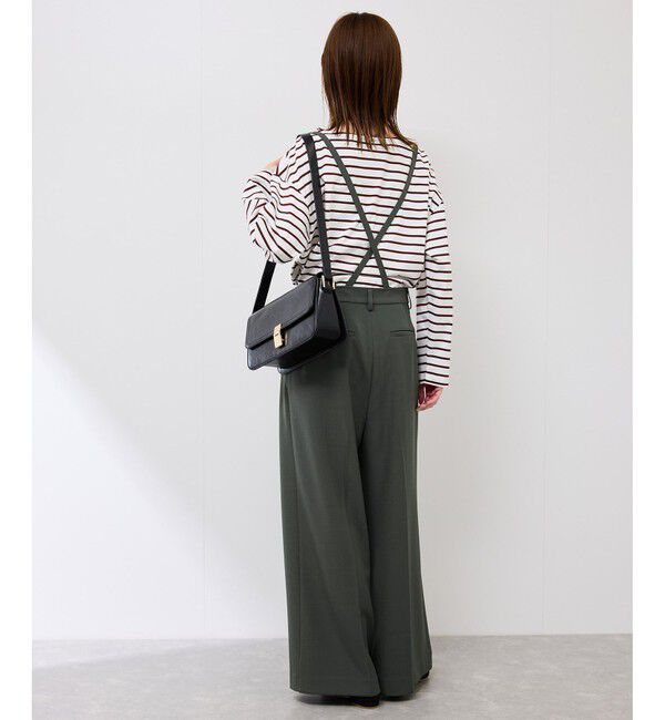 Rope&rsquo;Picnic「フレアシルエットサスペンダー付きパンツ」|チノ|