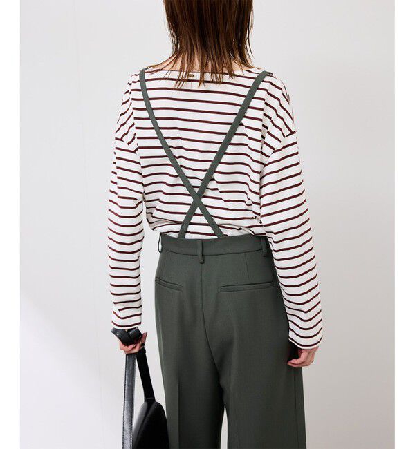 Rope&rsquo;Picnic「フレアシルエットサスペンダー付きパンツ」|チノ|