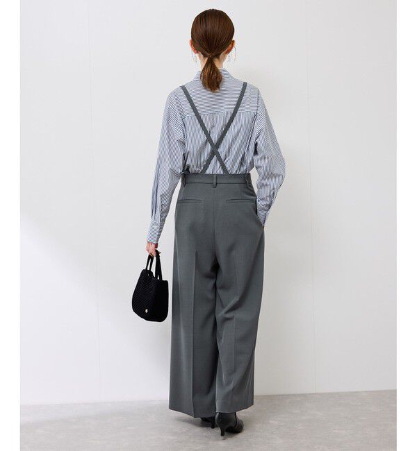 Rope&rsquo;Picnic「フレアシルエットサスペンダー付きパンツ」|チノ|