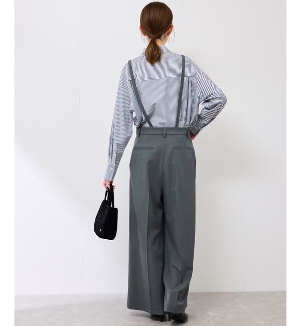 Rope&rsquo;Picnic「フレアシルエットサスペンダー付きパンツ」|チノ|