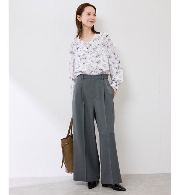 Rope&rsquo;Picnic「フレアシルエットサスペンダー付きパンツ」|チノ|