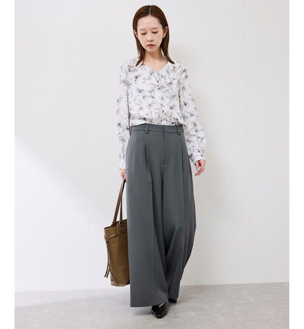 Rope&rsquo;Picnic「フレアシルエットサスペンダー付きパンツ」|チノ|