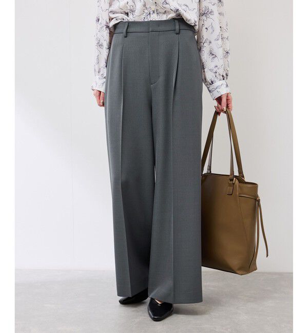 Rope&rsquo;Picnic「フレアシルエットサスペンダー付きパンツ」|チノ|